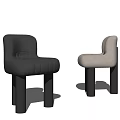 Modern Single Sofa Single Chair Dining Chair Combination 3d model