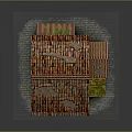 Two Story Wooden House With Red Tiled Roof Balcony And Vines On Walls