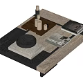 Middle Ancient Style Coffee Table 3d model