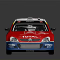 Citroen Rally Racing Car With Red White Blue Livery Total Logo And Number 3