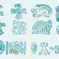 Traditional Tribal Style Red Wall Decor with Animal Motifs and Geometric Designs