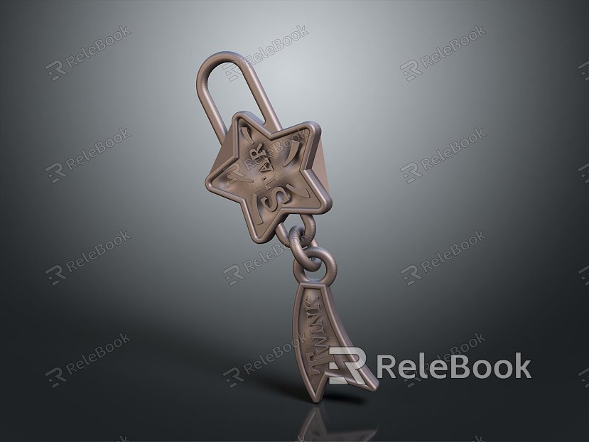 Modern Pendant Safety Hook Keychain model