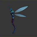 Ethereal Game Fantasy Character With Multiple Arms Glowing Blue Purple Antennae