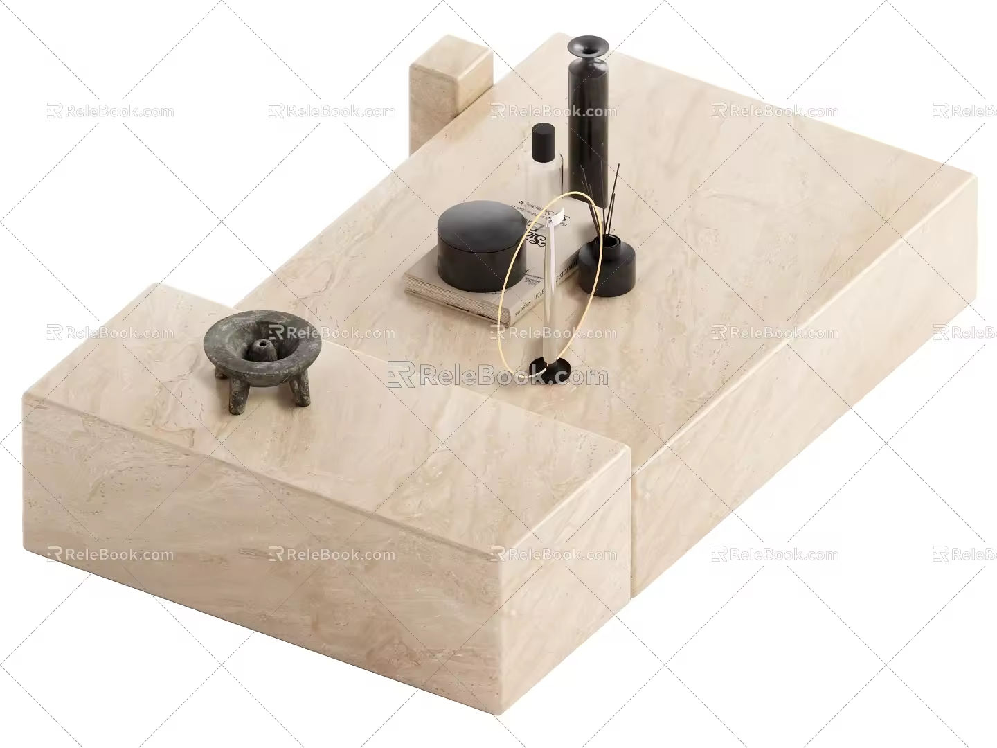 Middle Ancient Style Coffee Table 3d model