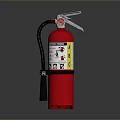 Red FIREX Fire Extinguisher With Black Hose And Safety Instruction Label