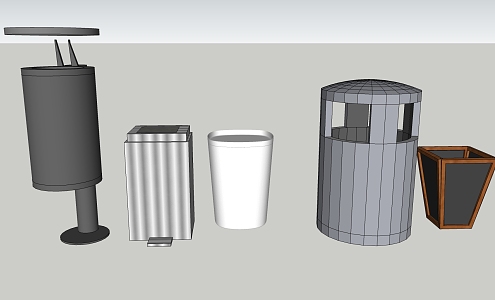 Modern trash can dustbin lighter 3d model