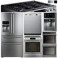 Sleek Modern Stainless Steel Kitchen Appliances Featuring Refrigerator Oven Dishwasher And Stove
