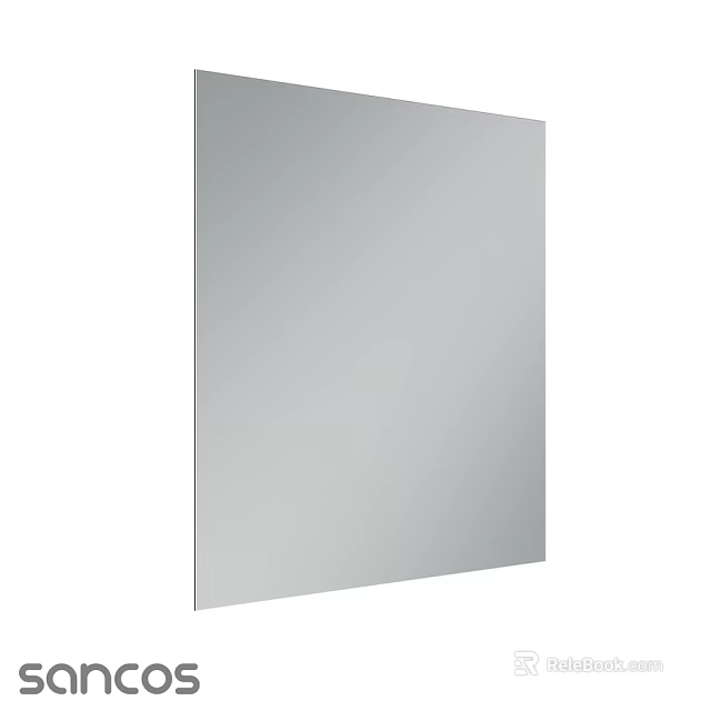 Frameless Modern Square Mirror With Smooth Glass Surface For Home Wall Decor 3d model 