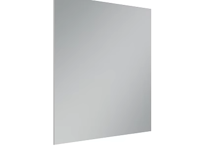 Frameless Modern Square Mirror With Smooth Glass Surface For Home Wall Decor 3d model