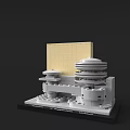 Building Blocks Models Of Tall Tower And Multi Layer Building With Spiral Structure 3d model
