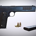 Pistol Colt M1902 semi-automatic pistol 3d model