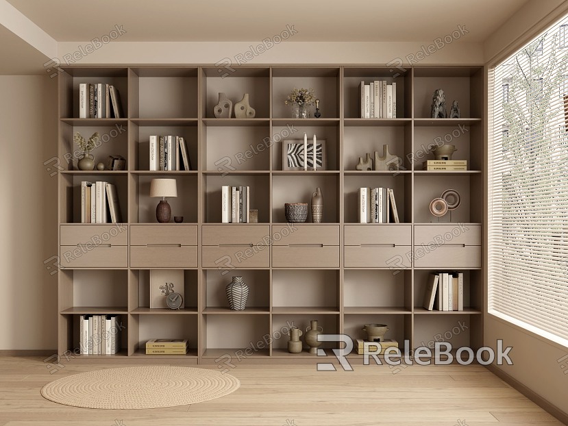 Middle Style Bookcase model