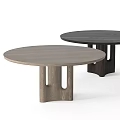 Modern Round Dining Tables With Light And Dark Gray Tops And Unique Leg Design