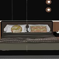 Middle Ancient Double Bedside Cabinet 3d model