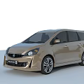Golden MPV Car With Modern Sleek Exterior Design And Stylish Alloy Wheels