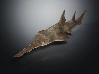 Industrial Metal Equipment With Serrated Long Snout And Sharp Edge Design Features 3d model