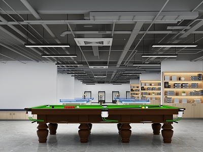 modern billiard room billiard room 3d model