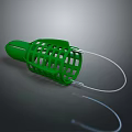Green Household Kitchen Strainer With Grid Structure And White String