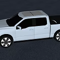 White Electric Pickup Truck With Modern Sleek Exterior And Black Alloy Wheels
