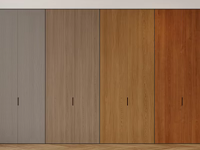 Different Colored Wooden Wall Panels With Simple Lines And Natural Grain 3d model