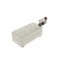 Beige Upholstered Storage Ottoman With Black Legs And Multiple Color Options