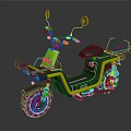 Yellow and Black Electric Scooter with Front Rack Rear Carrier Modern Design and Black Seat