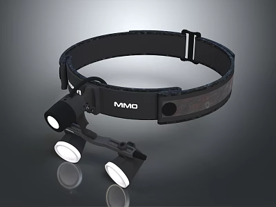 VIVIO Headlamp With Multiple LED Lights And Comfortable Black Strap Design 3d model