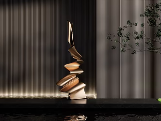 Modern City Sculpture Abstract Figure Sculpture Ornaments Municipal Sculpture Axis Sculpture 3d model