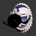 Cute Anime Girl in Maid Outfit with Small Playful Cat Standing Together