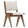 Comfortable Modern Leisure Chair With Wooden Frame And Soft Fabric Cushion For Home Decor