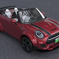 Red Convertible Car With Black Roof And Sporty Look