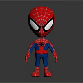 3D Spiderman Cartoon Character Model With Red And Blue Suit And Mask