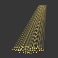 Modern Crystal Chandeliers With Transparent And Golden Drops Hanging On Black Background