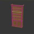 Simple Traditional Wooden Bookcase With Multiple Shelves And Lower Cabinet Doors