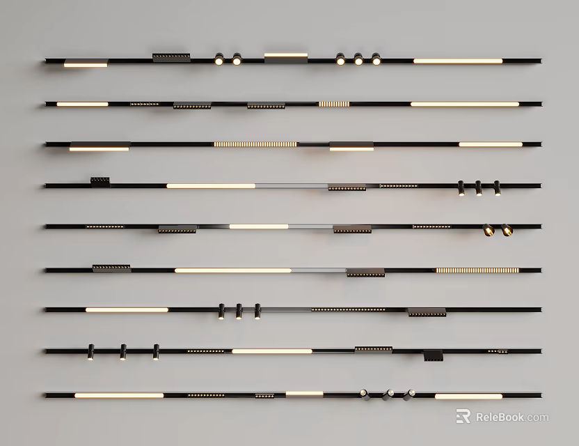 Various Modern Downlights And Spotlights With Different Designs For Home Lighting 3d model 