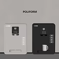 POLIFORM White And Black Coffee Machines With Digital Display And Cup Holder