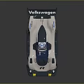 Volkswagen R Race Car With Streamlined Design White Body And 26 Number