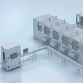 Automated Industrial Equipment Production Line Featuring Conveyor Belt And Observation Windows
