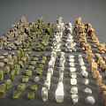 Assorted Wood and Stone Samples Showcasing Rich Textures and Color Variations