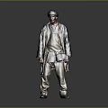 Worker European worker mechanic builder repairman miner digger figure 3d model