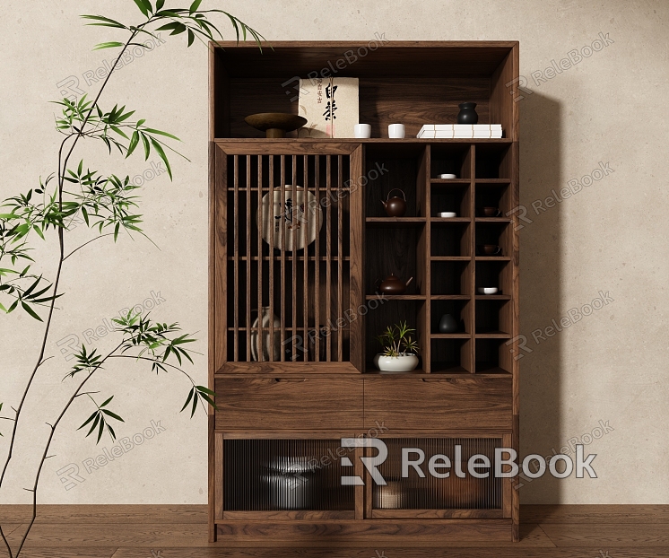 New Chinese-style Sideboard Tea Set Decorative Cabinet model