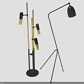 Modern Floor Lamps Furniture With Metal Stands Black Shades And Gold Accent Designs