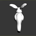 Stylish Silver Rabbit Shaped Ring As Fashionable Clothing Accessory Piece