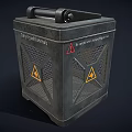 Cap Wire Drums Metal Container With Mesh Sides Top Handle And Warning Signs