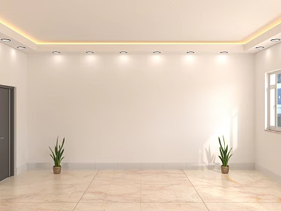 Blank material wall 3d model