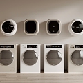 Modern washing machine wall-mounted washing machine small washing machine appliances 3d model