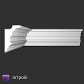 White Layered Corner Architectural Trim With Profiled Design For Interior Decoration