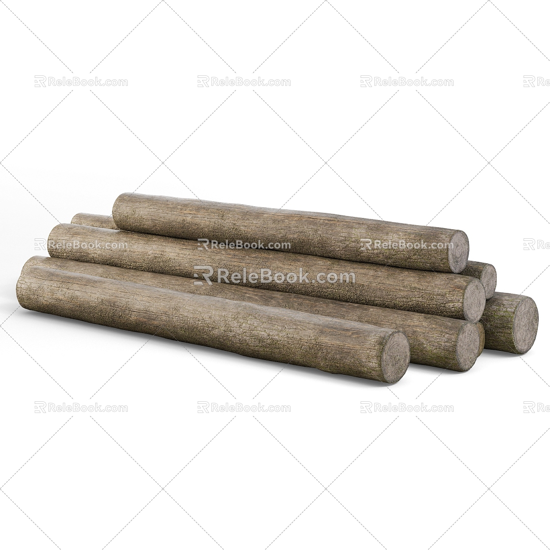 Log Tree Trunk Timber Log 3d model