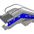 Modern elevator escalator 3d model