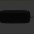 Portable Modern Bluetooth Speaker With Gray Mesh Front Top Buttons And Side Strap 3d model